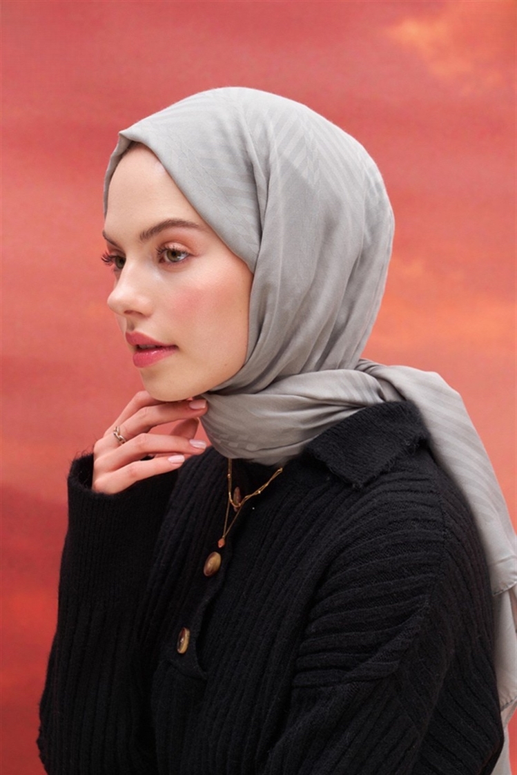 Fasone Modal Jakar Şal - Light Grey 