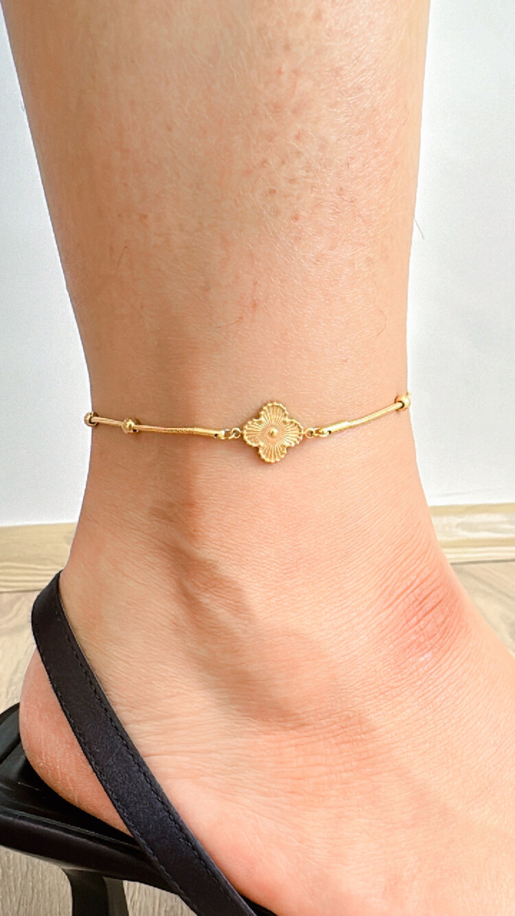 Gold yonca halhal