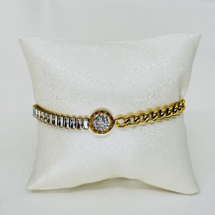 Special zirkon taşlı gold bileklik