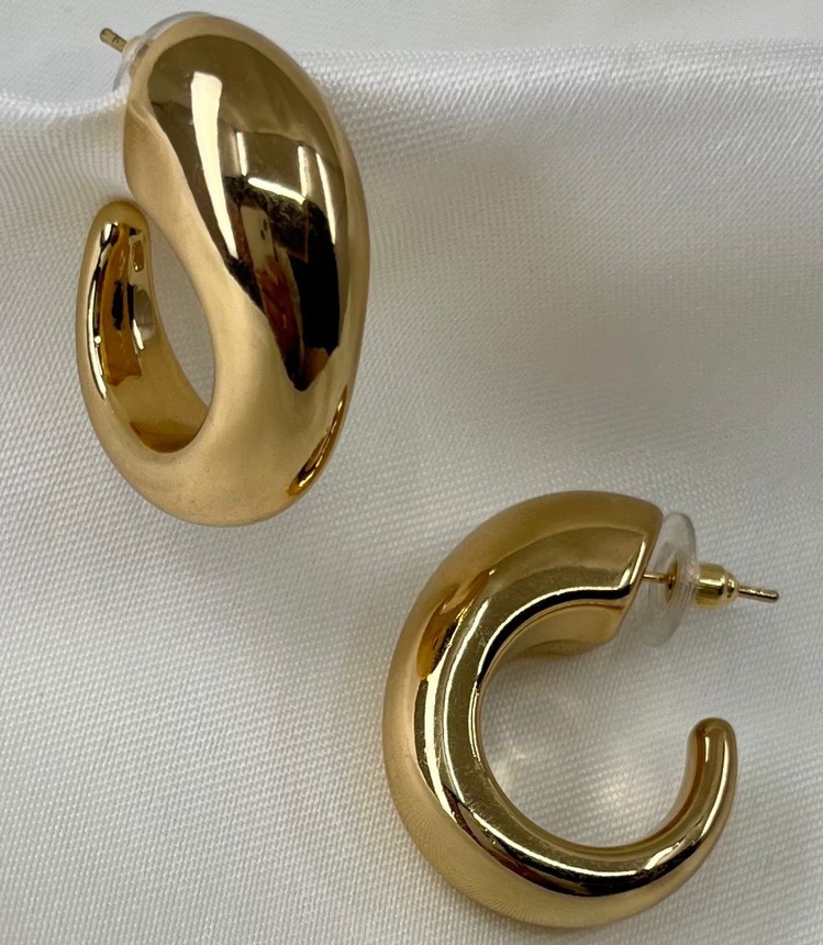 Balon Model Gold Küpe