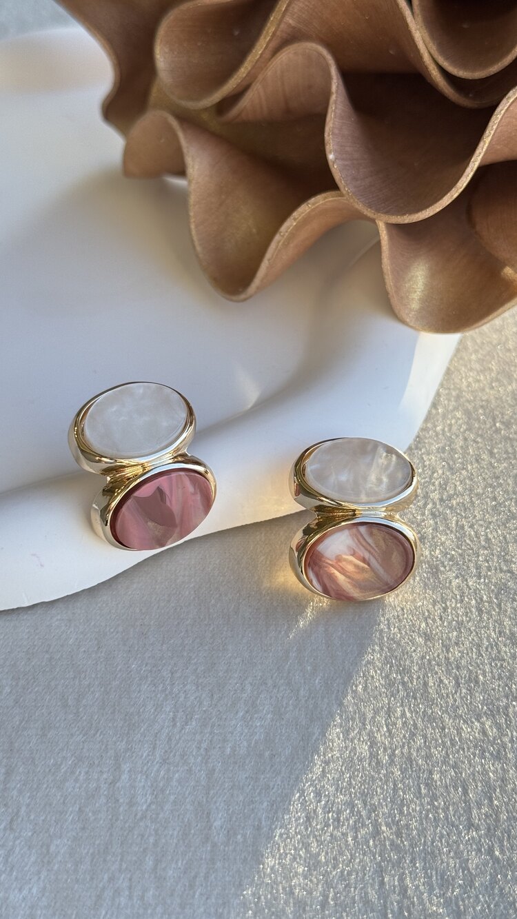 Sedef Rose Gold Küpe