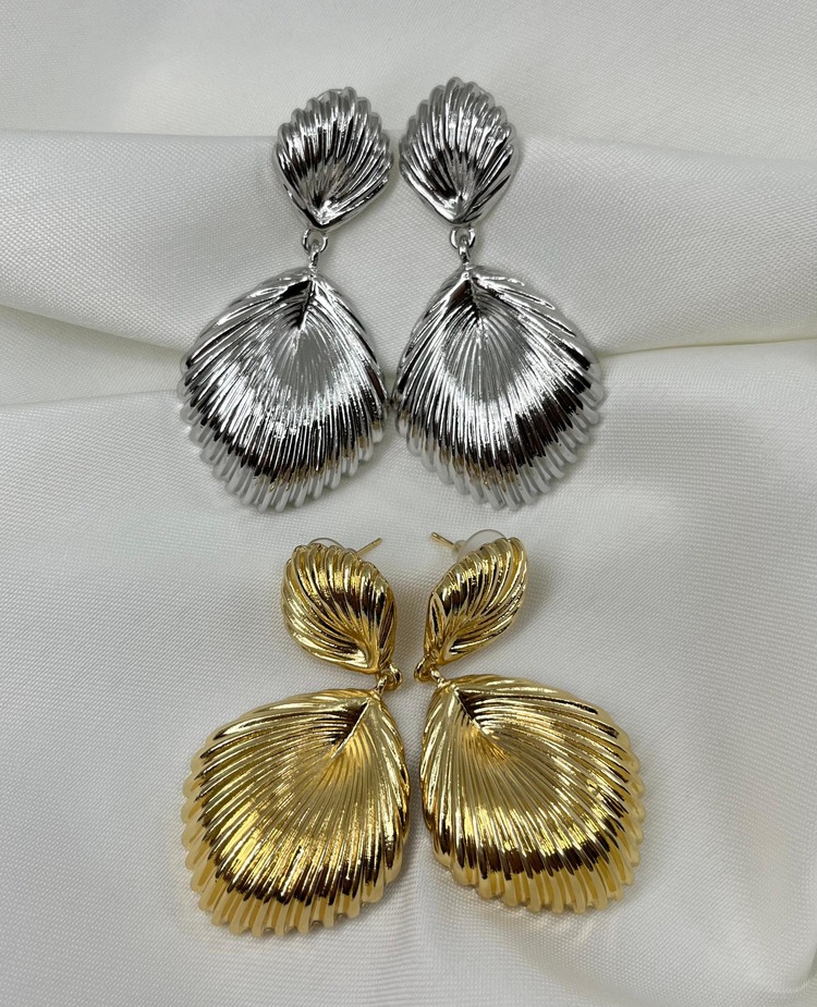 Midye Desen Sallamalı Küpe