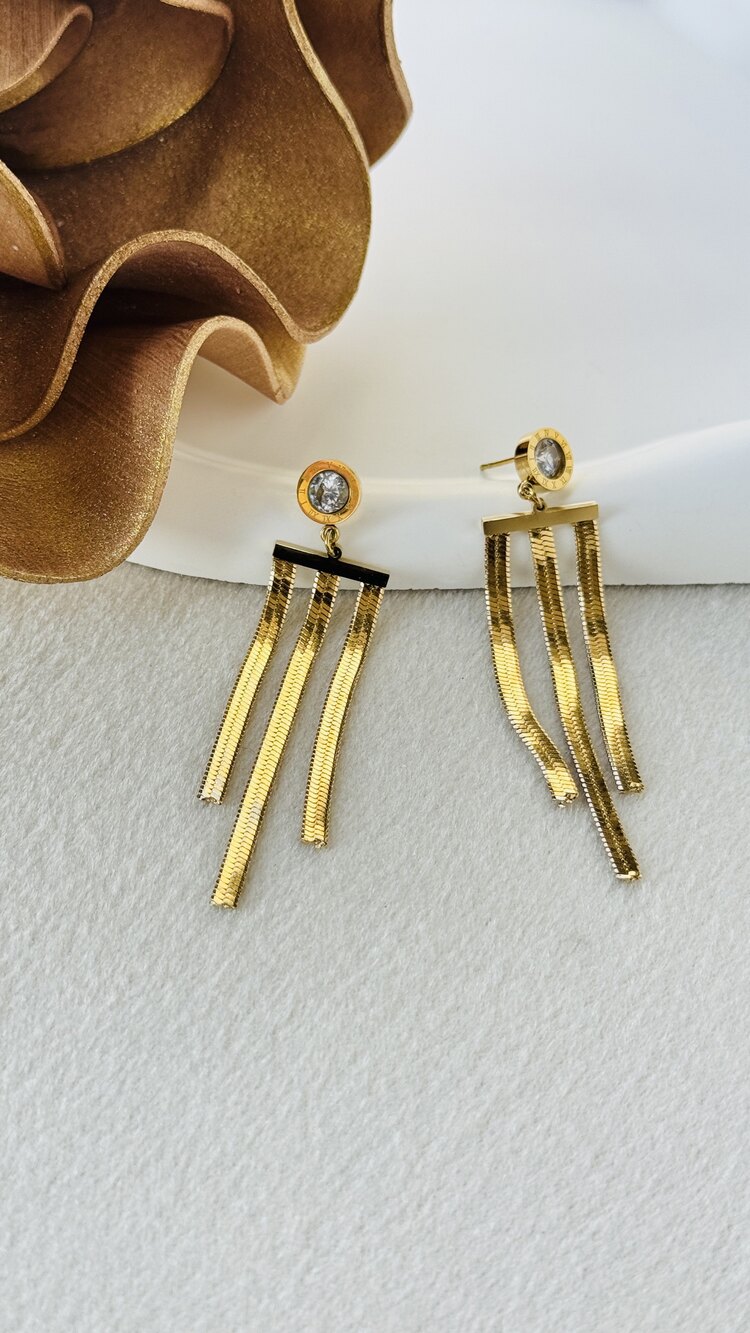 Lina Çelik Gold Küpe