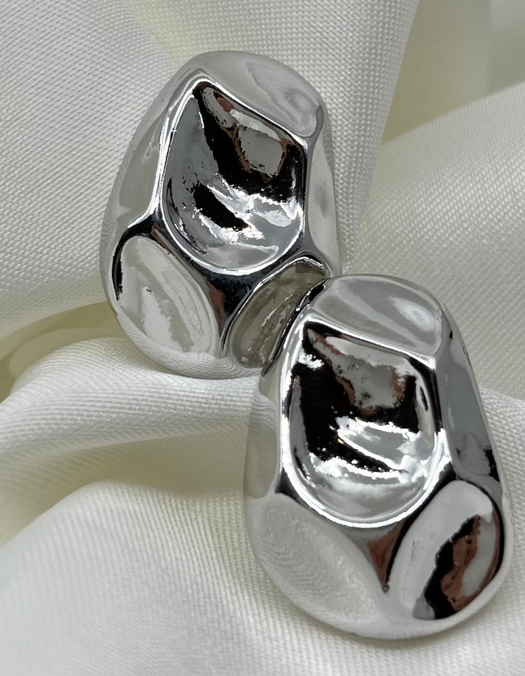 Silver Geometrik Küpe