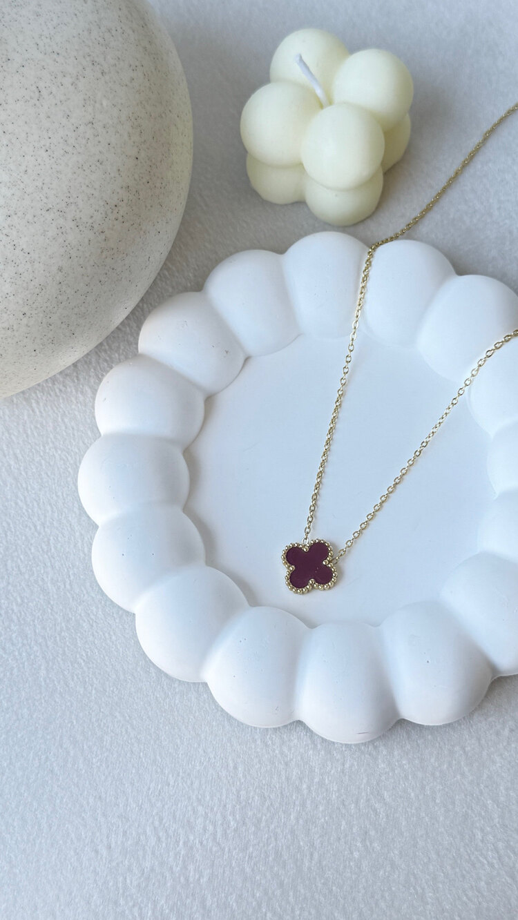 Bordo Van Cleef Kolye