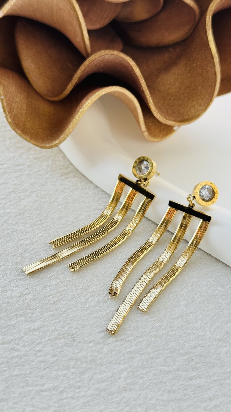 Lina Çelik Gold Küpe