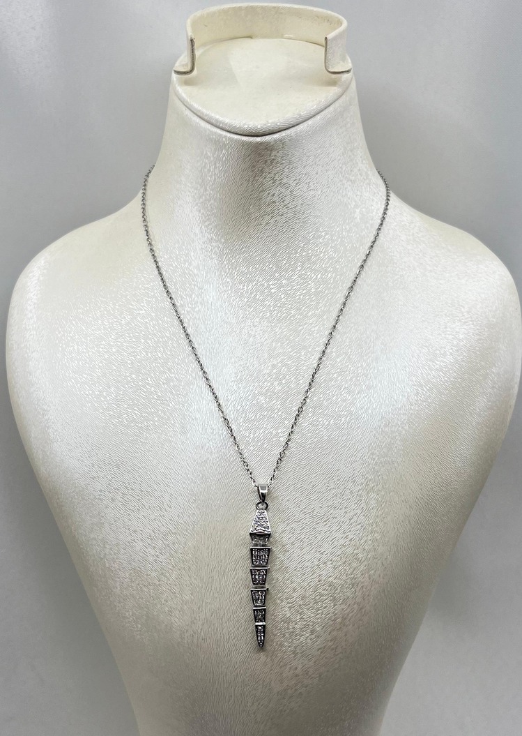 Yılan Detaylı Silver Kolye