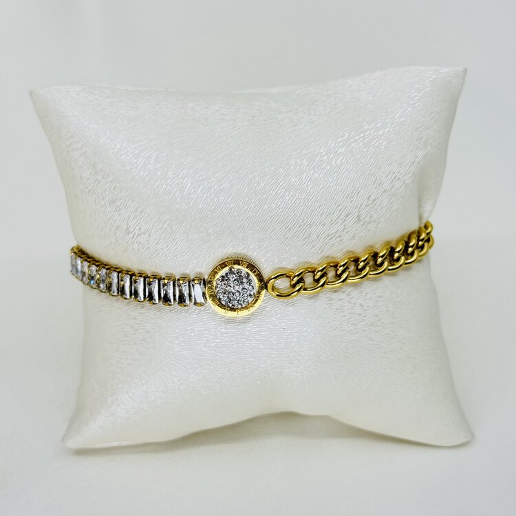 Special zirkon taşlı gold bileklik