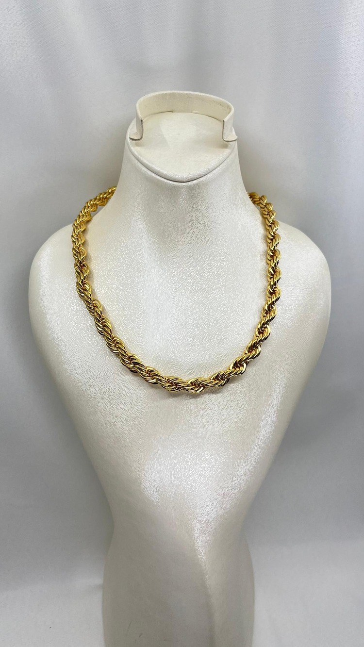 Gold Kalın Burgu Kolye