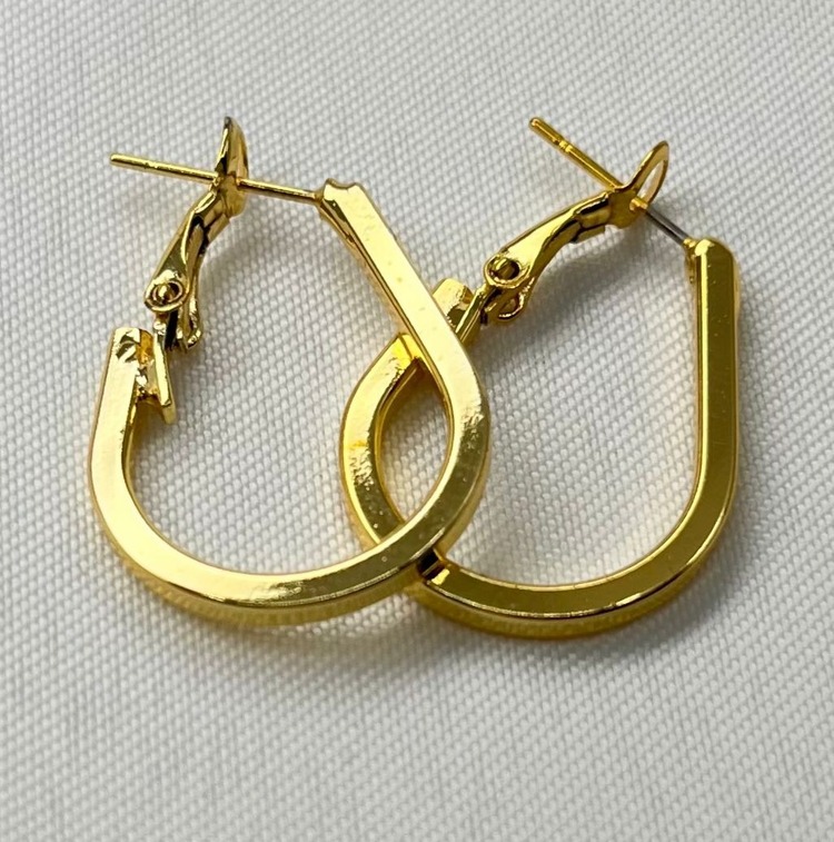 Gold Halka Karo Küpe 
