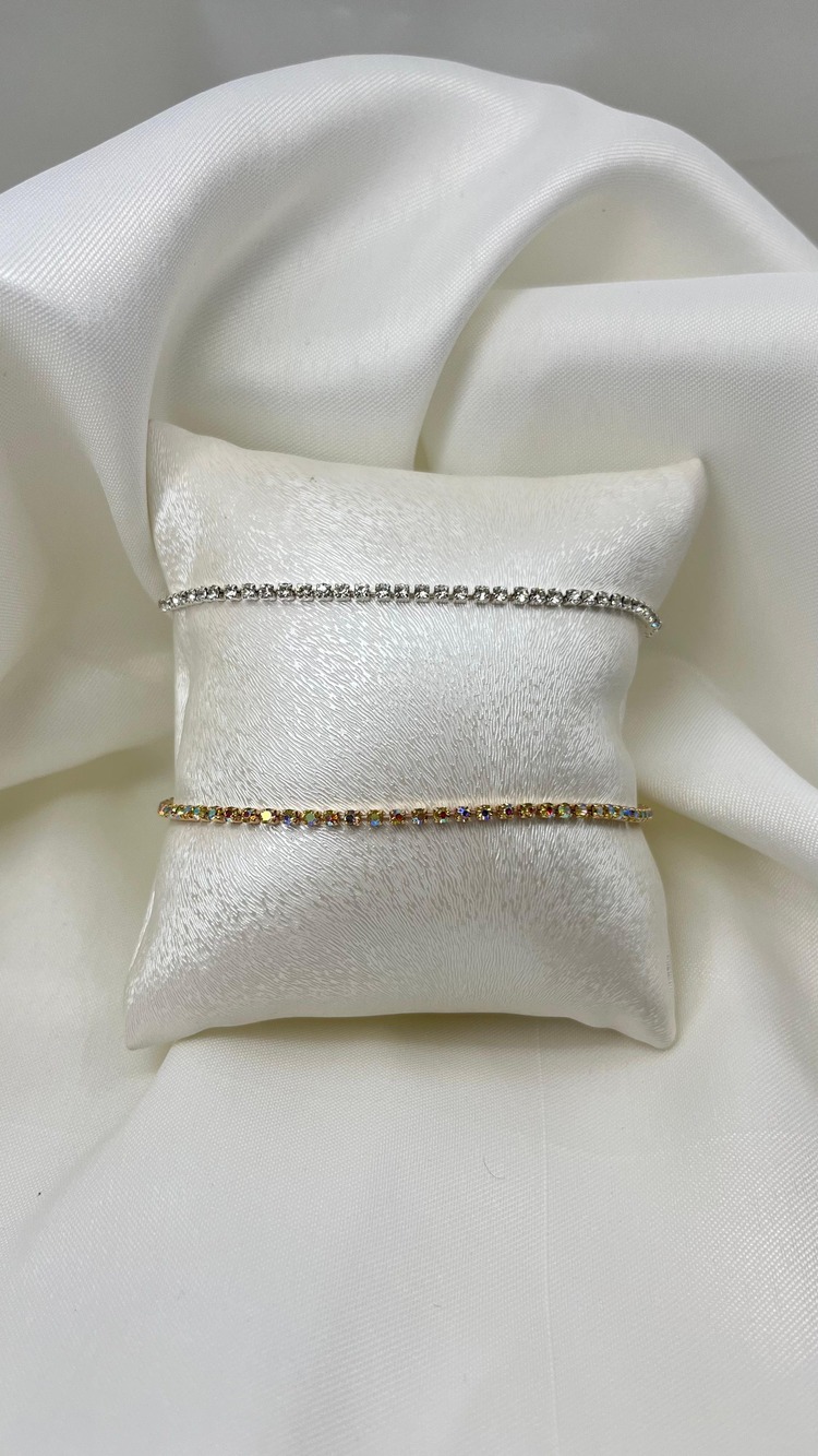 Gold/Silver İnce Su Yolu Bileklik