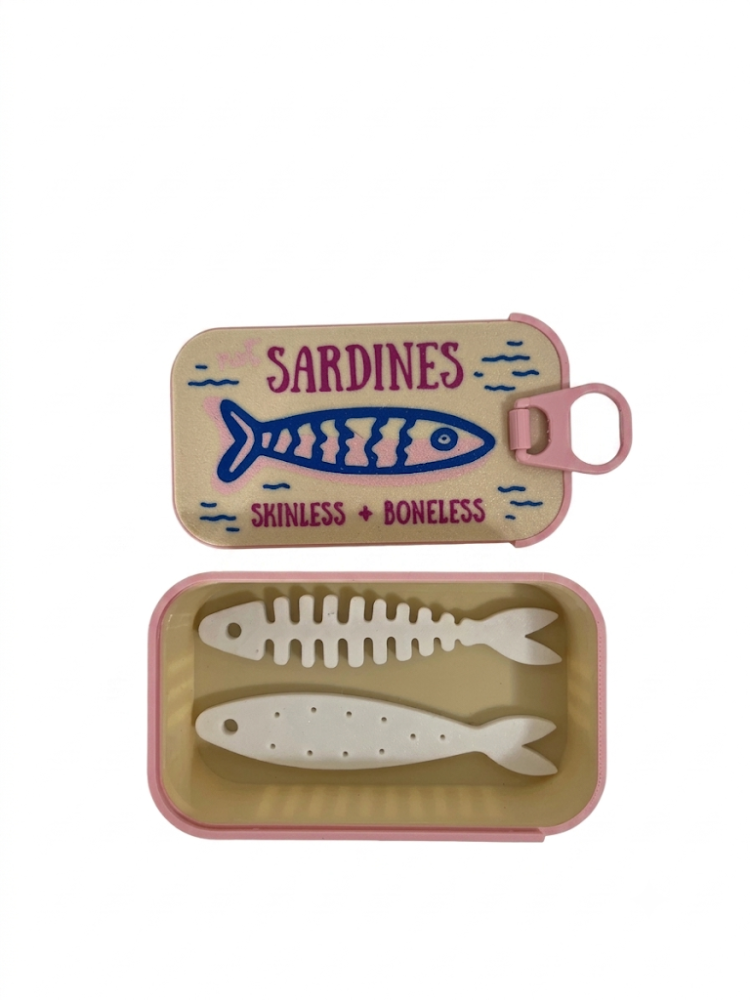 Sardalya Takı Kutusu | Krem & Soft Pembe