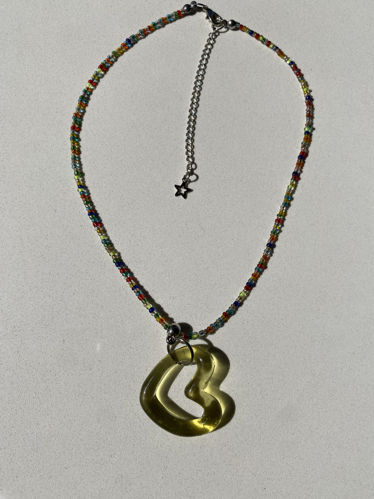Glass Heart Necklace 