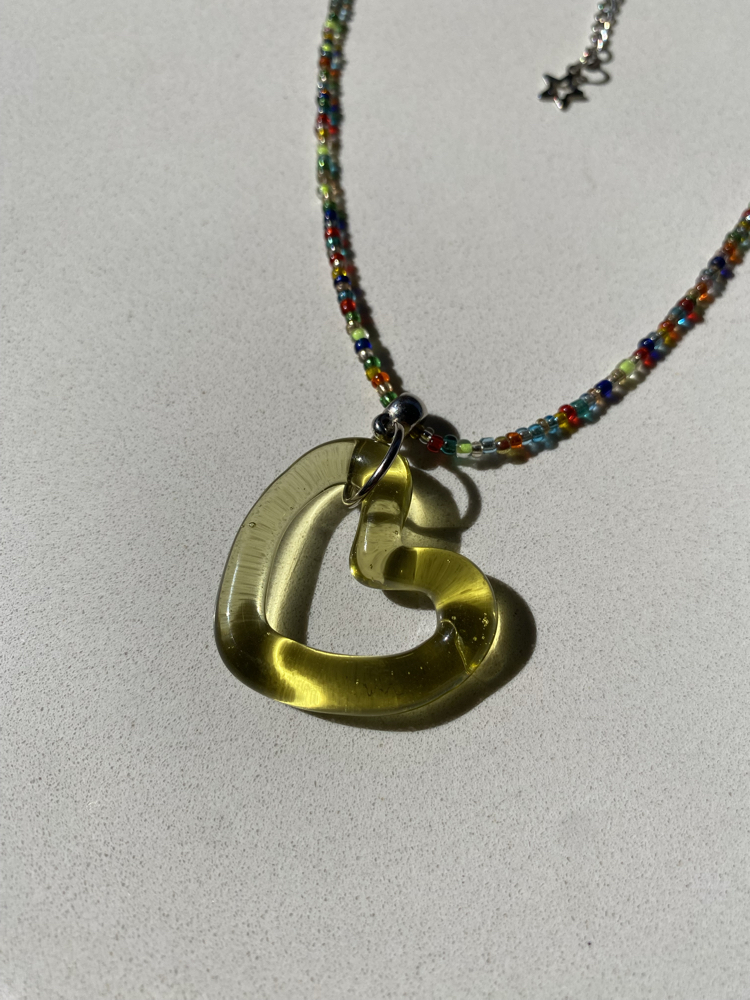 Glass Heart Necklace 
