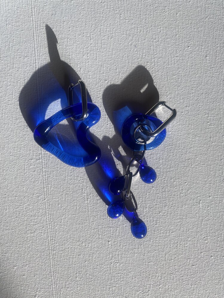 Glass Heart Earrings