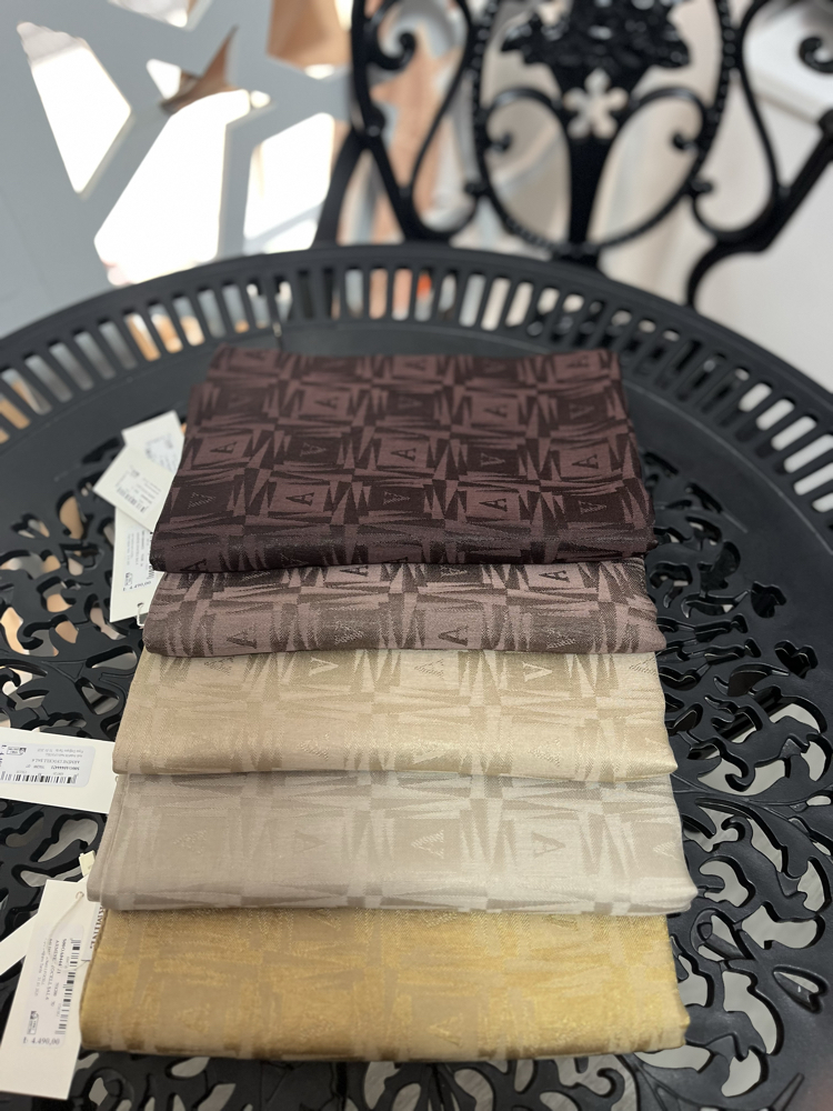 Armine Lyocell Naia Kare Monogram Şal Vizon