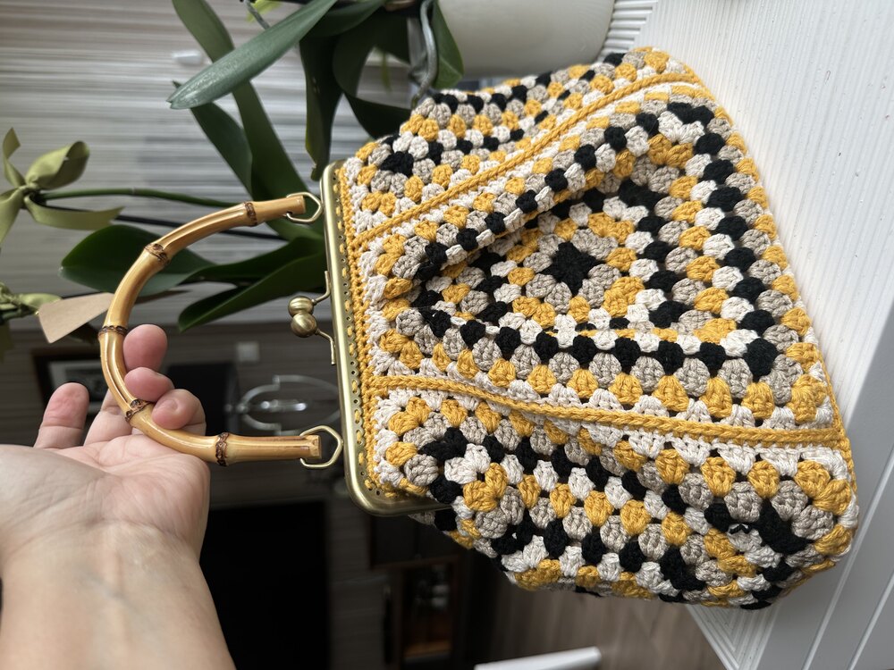 Vintage bambu saplı klipsli 