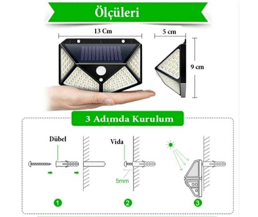 ☀️Güneş enerjili sensörlü lamba süper fiyat