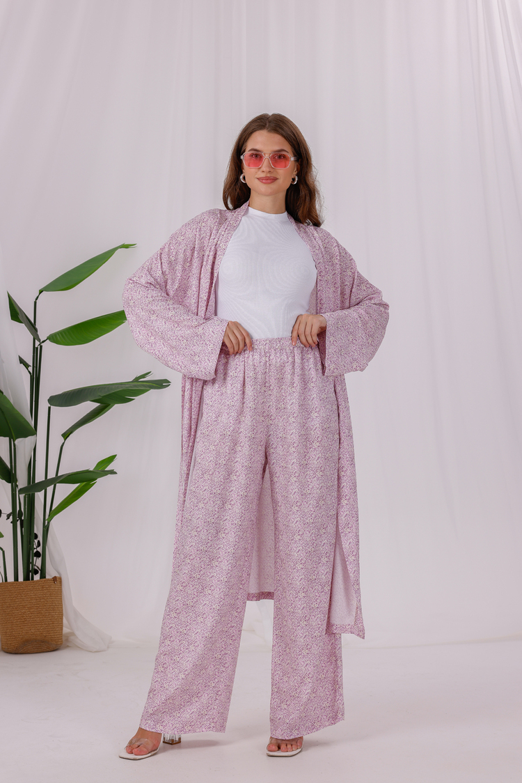 Aybem Rose Organik Pamuklu Kimono Takımı