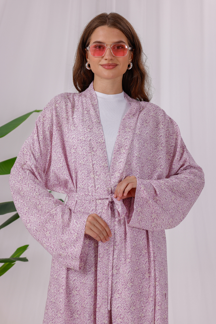Aybem Rose Organik Pamuklu Kimono Takımı