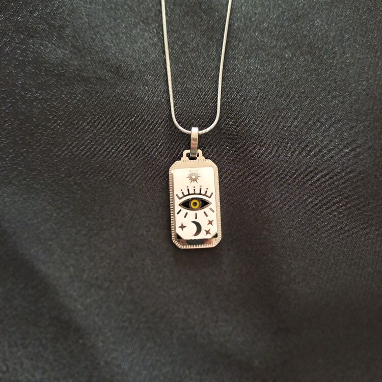 316L Çelik Tarot Model Kolye 