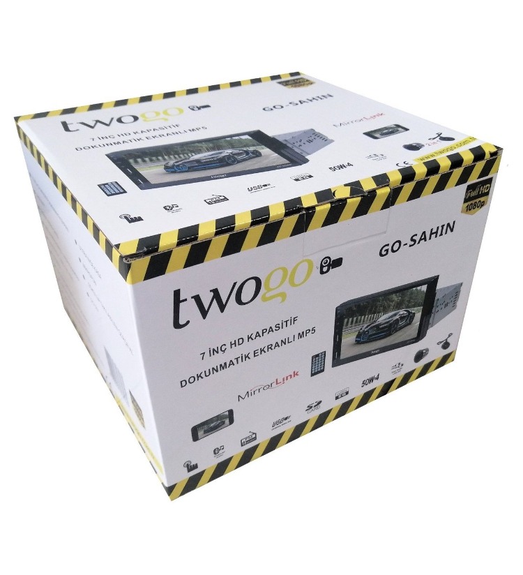OTO DUBLE TEYP TWOGO GO-SAHİN Ayarlanabilir Kasa 7 Inch Bluetooth
