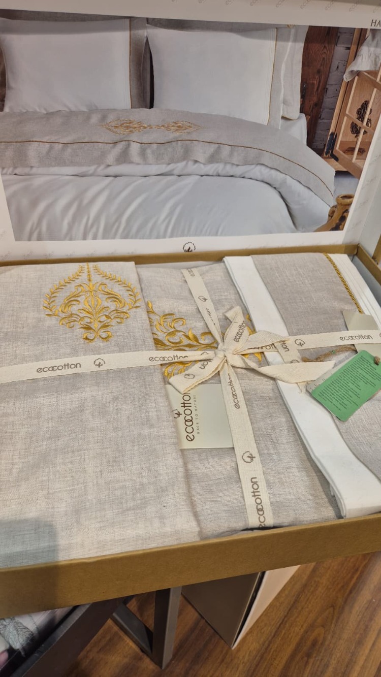 Ecocotton Organik Pamuk Çift Kişilik Nevresim Takımı - Hanzade