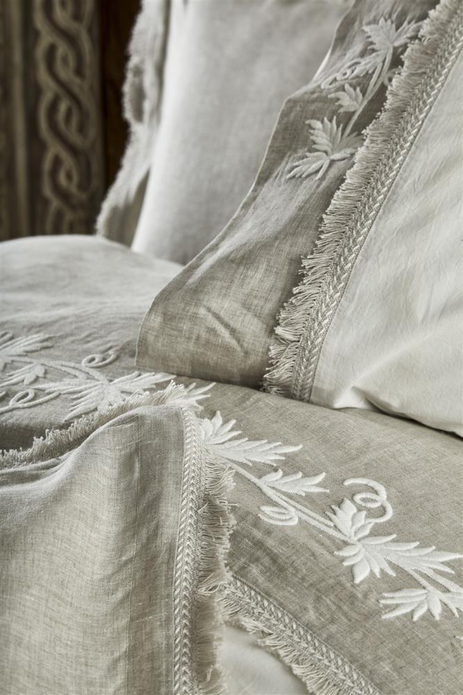 Ecocotton MİYA Organik Pamuk Keten Çift Kişilik Krem Nevresim Takımı