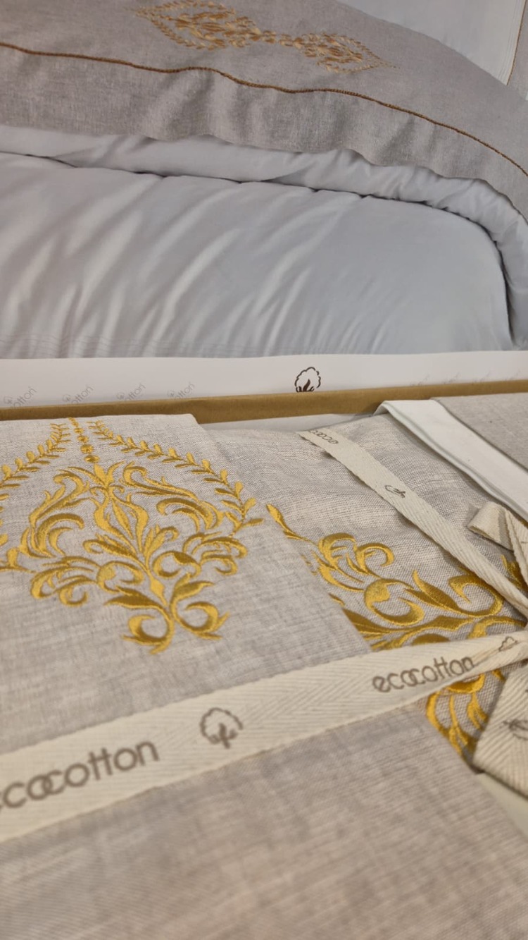 Ecocotton Organik Pamuk Çift Kişilik Nevresim Takımı - Hanzade