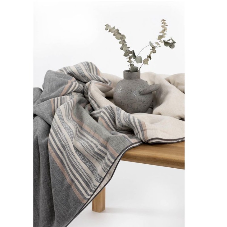 Ecocotton Dila Çift Kişilik Bej-Yeşil Nevresim Takımı