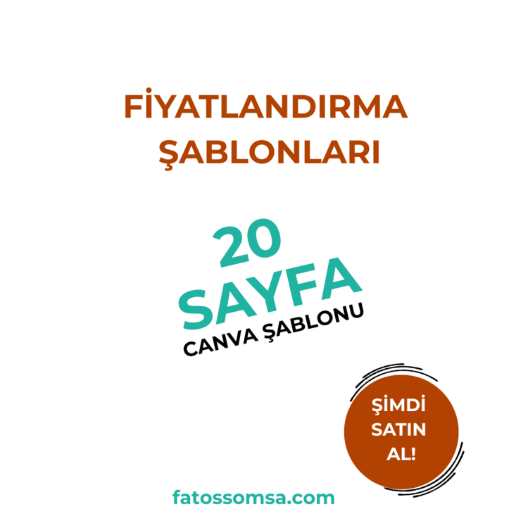 Koçlar için Fiyatlandırma Şablonları (Canva Şablonu)