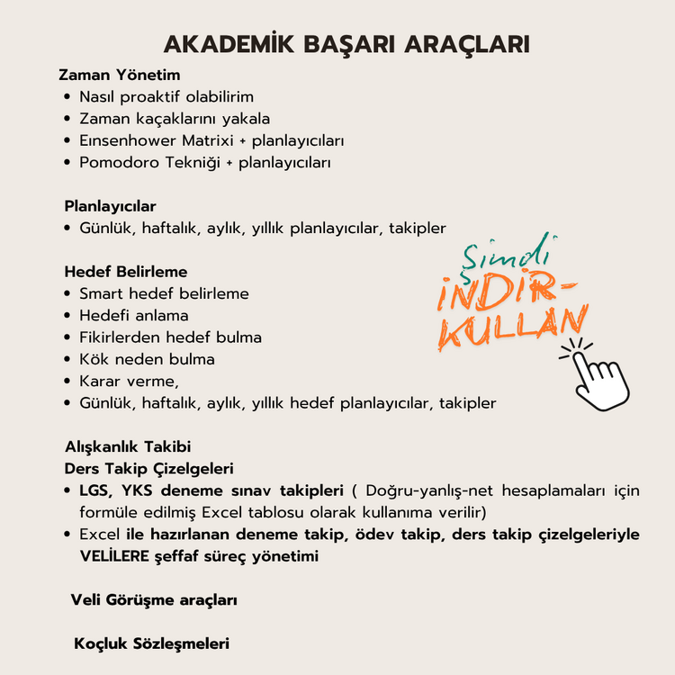 Öğrenci Koçluğu Akademik Başarı Araçları