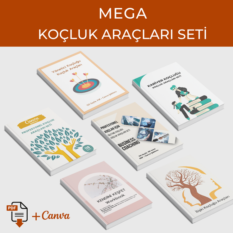 Mega Koçluk Paketi Canva Şablonu + PDF