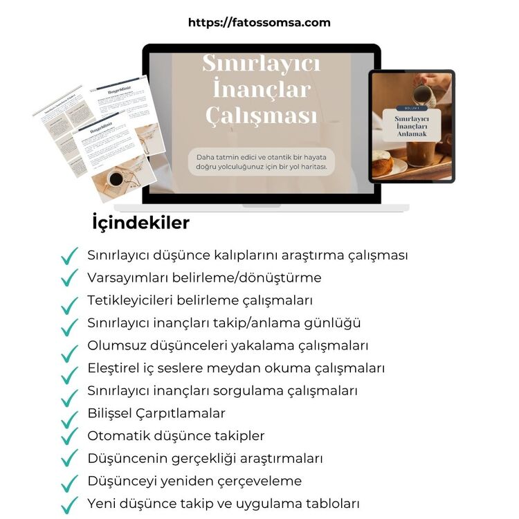 Sınırlayıcı İnançlar Çalışması (Canva Şablonu + PDF)