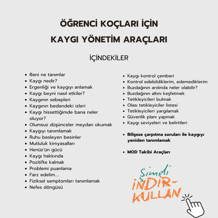 Öğrenci Koçluğu Kaygı Yönetim Araçları