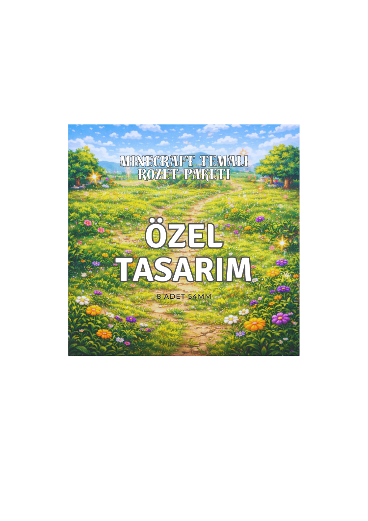 8li minecraft özel tasarım rozet (54mm)