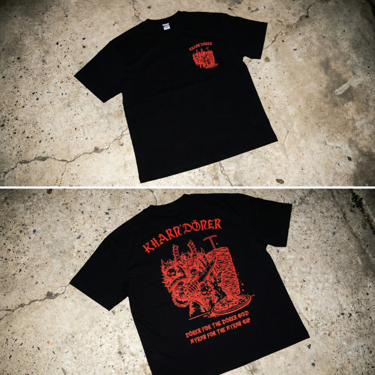 SİYAH KHARN DÖNER T-SHIRT