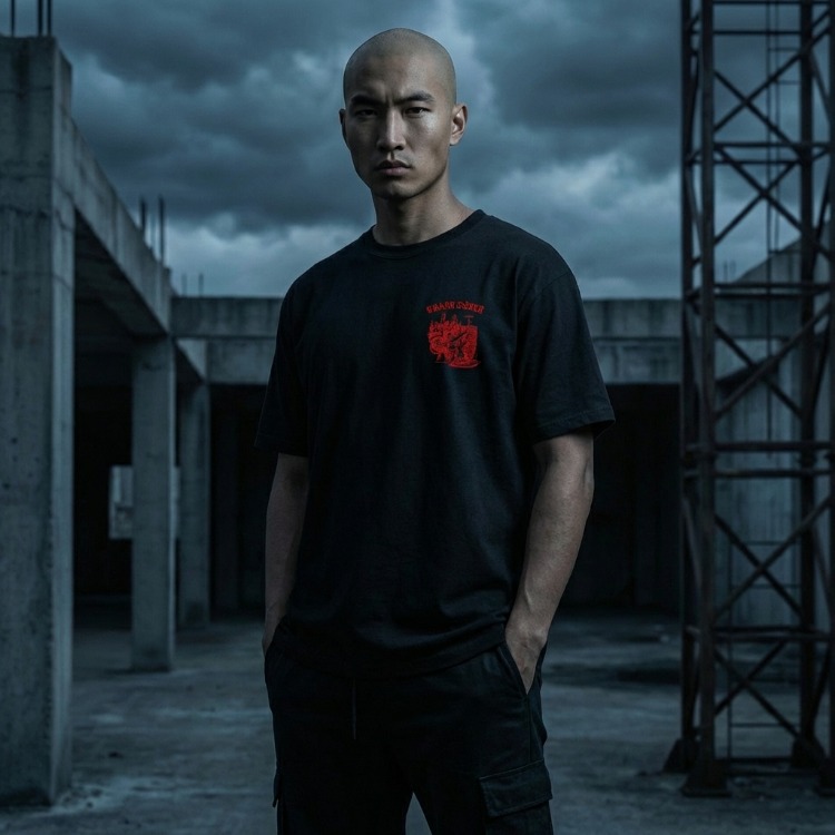 SİYAH KHARN DÖNER T-SHIRT