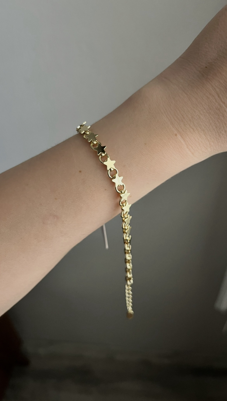 Yıldız model 14k gold bileklik