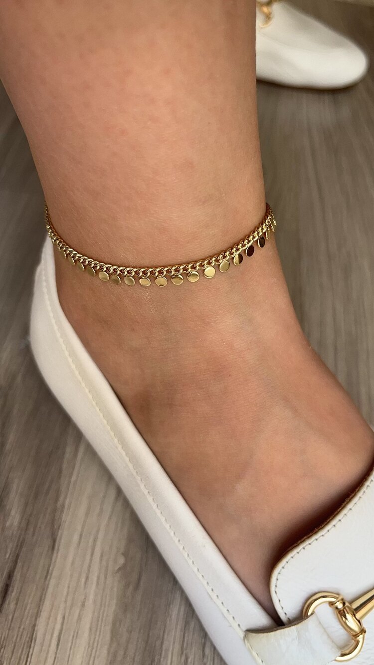 Gold pul detaylı halhal