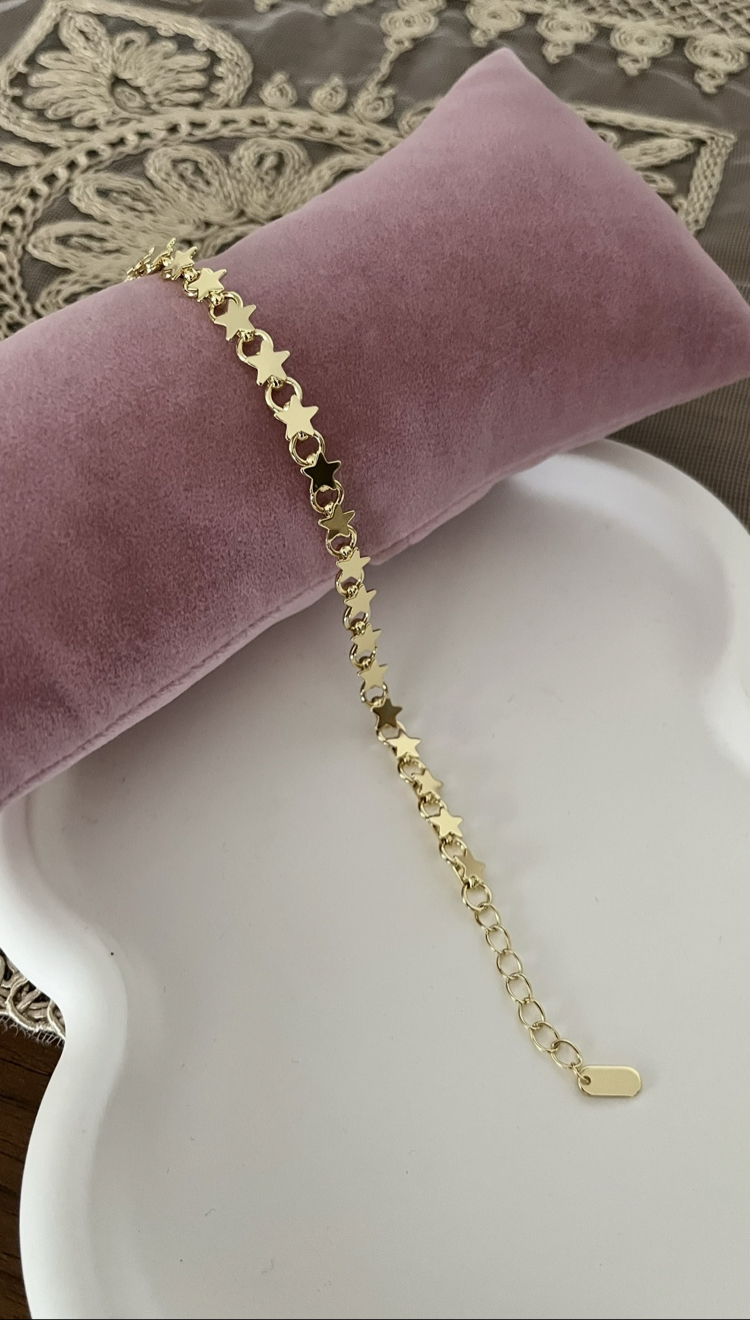 Yıldız model 14k gold bileklik