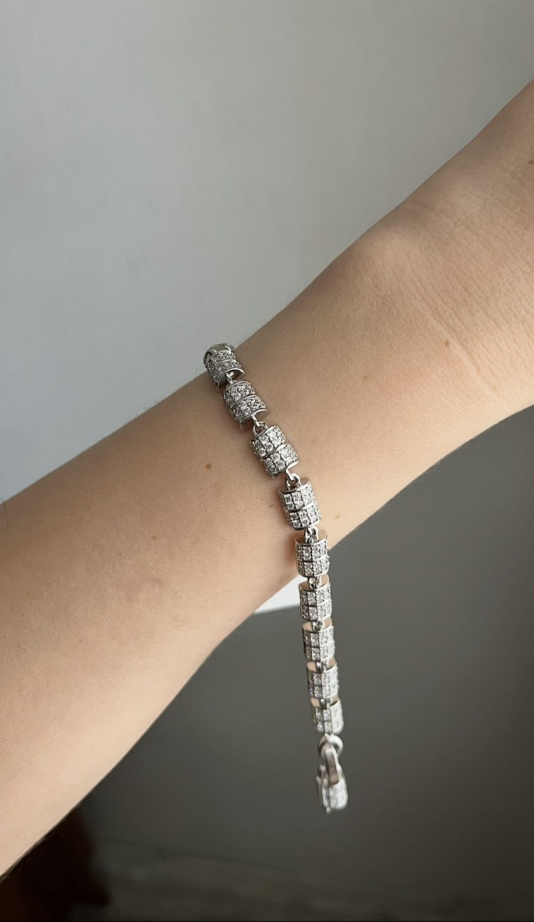 Silver zirkon taşlı bileklik