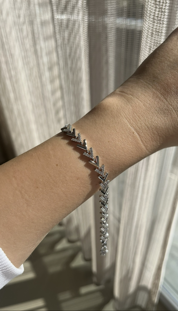 Balık sırtı silver bileklik