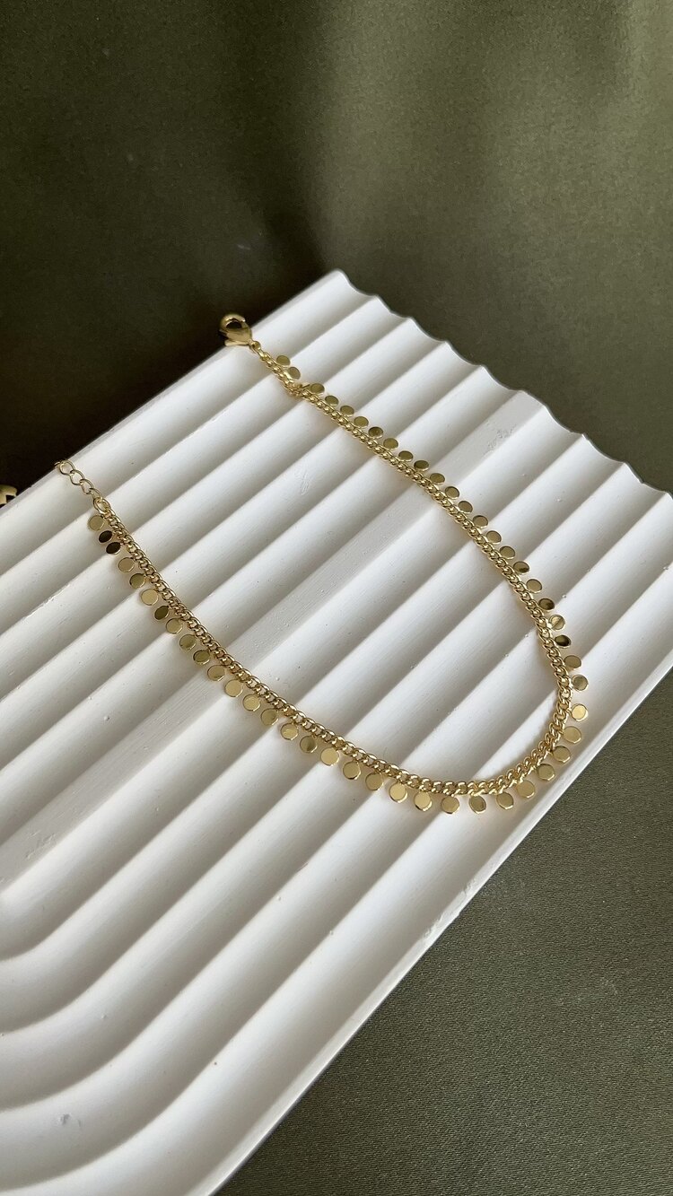 Gold pul detaylı halhal