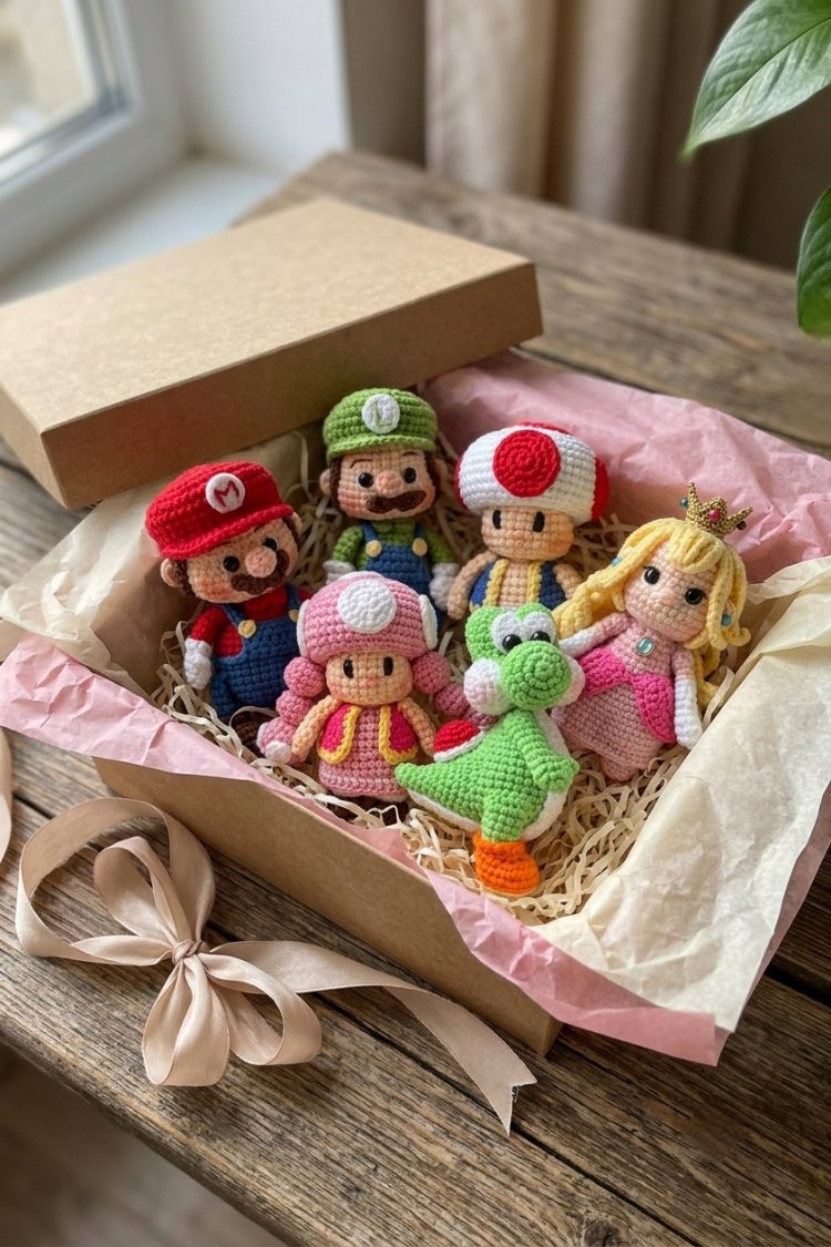 Süper Mario amigurumi tarifi seti