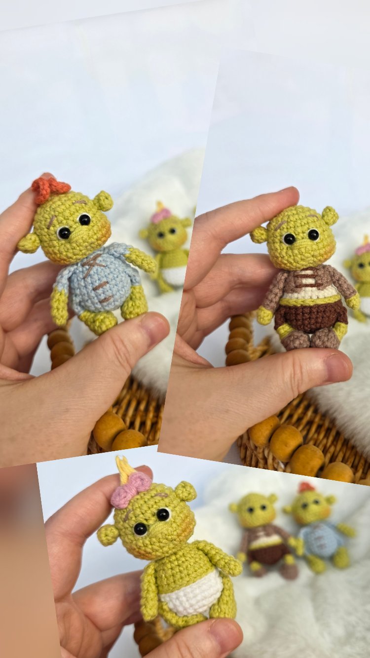 shrek ve fiona bebekleri