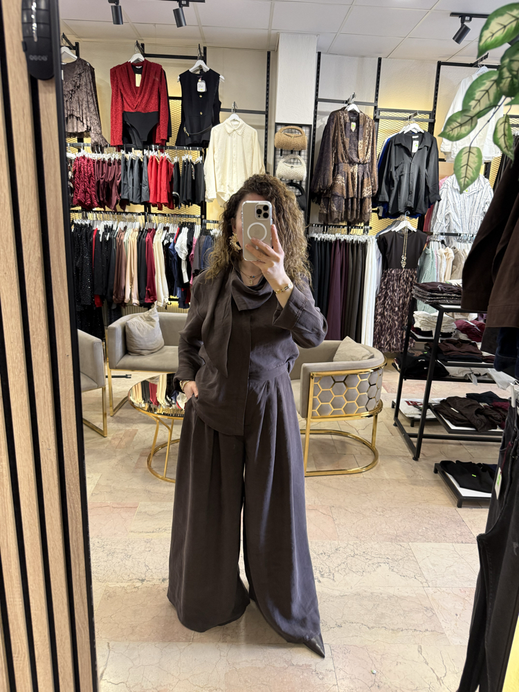 Kahve marka model tencel takım