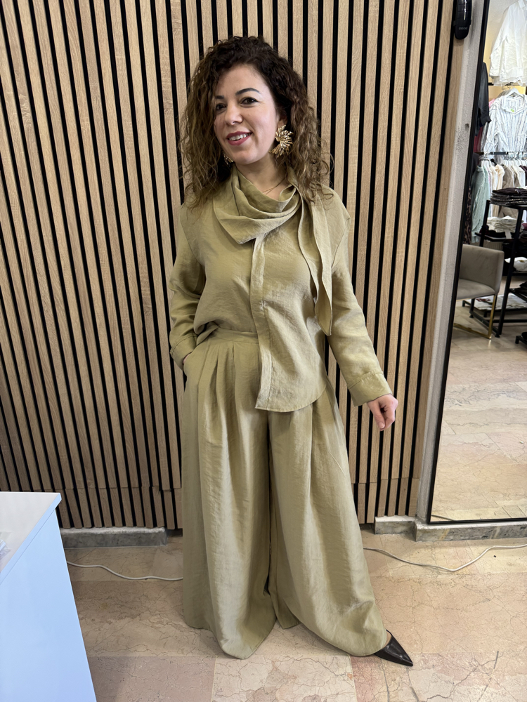  Yeşil Marka model tencel takım 
