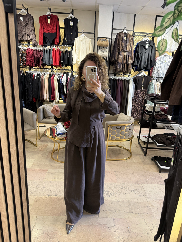 Kahve marka model tencel takım