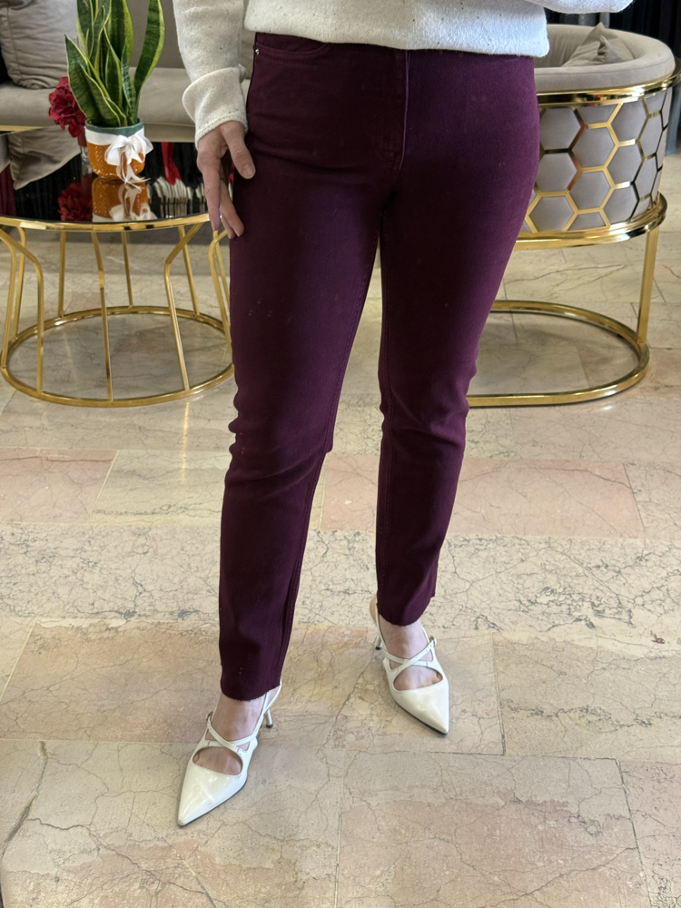 Bordo kesik paça Jean